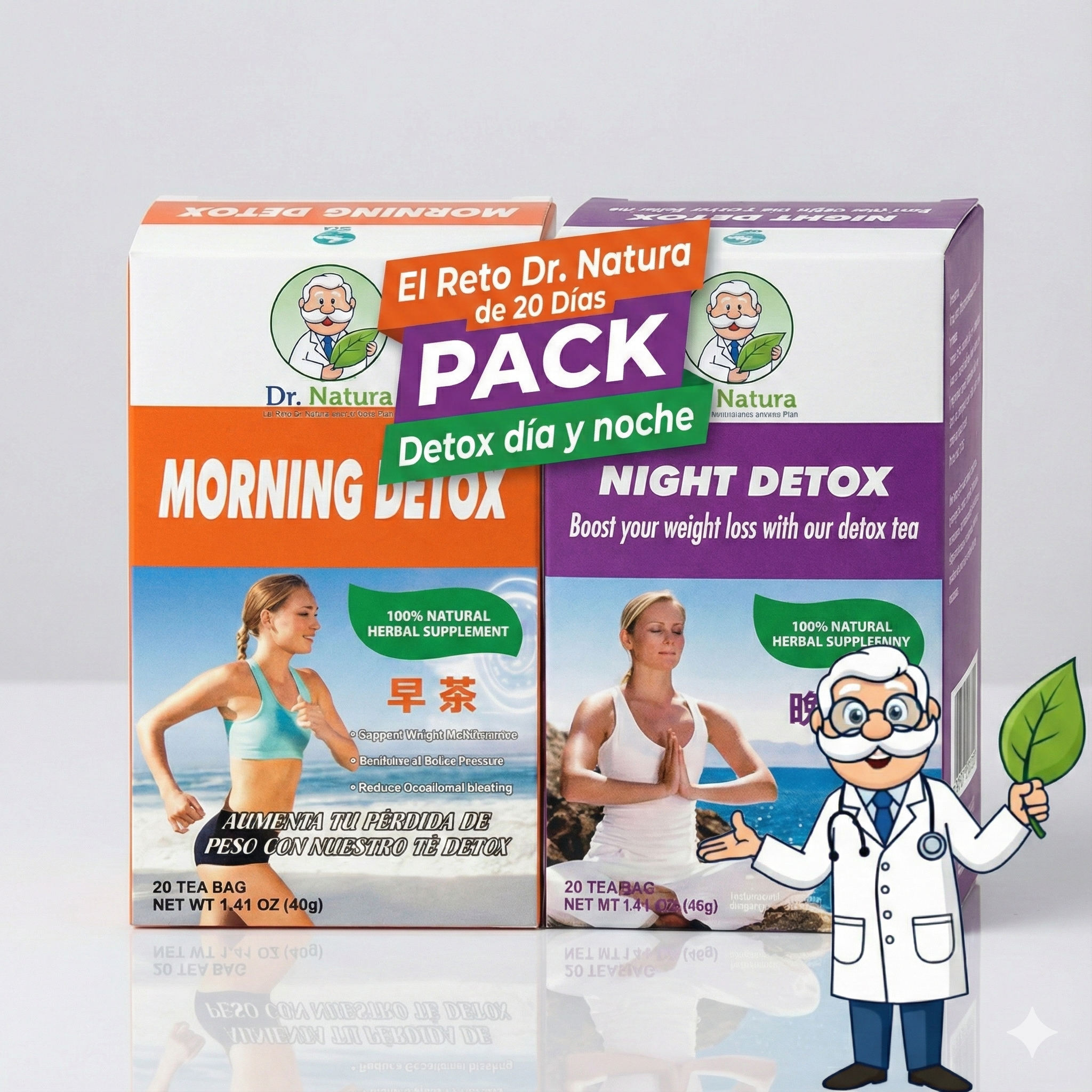El Reto Dr. Natura de 20 Días - Pack Detox Día y Noche